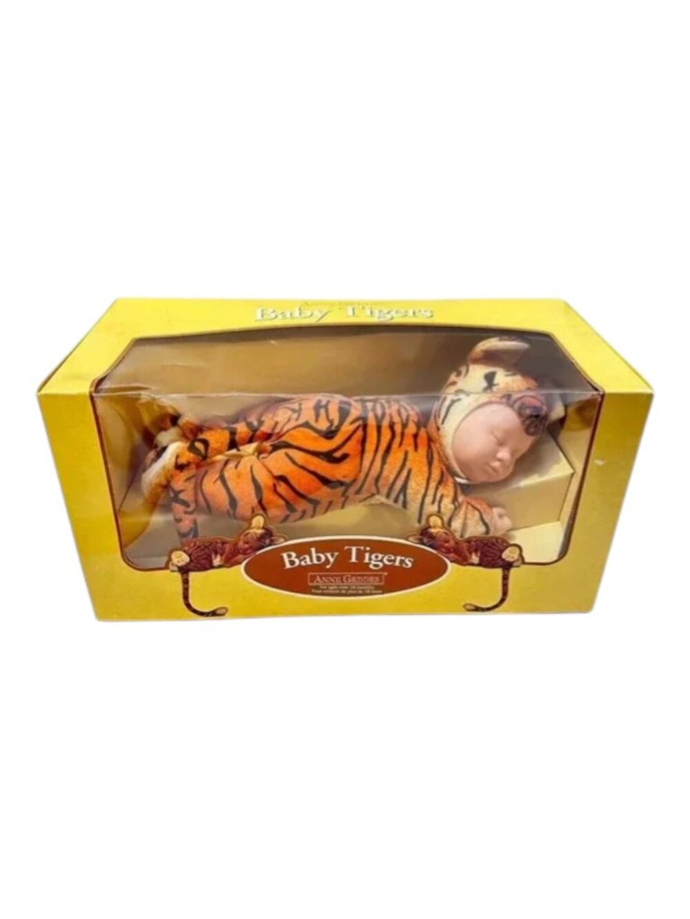 Vintage Doll Anne Geddes Sleeping  Baby Tiger 16 inch‎ Boxed Vintage New